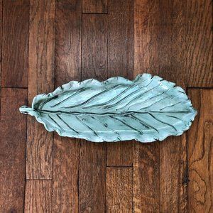 Hand Crafted Stoneware Leaf Dish